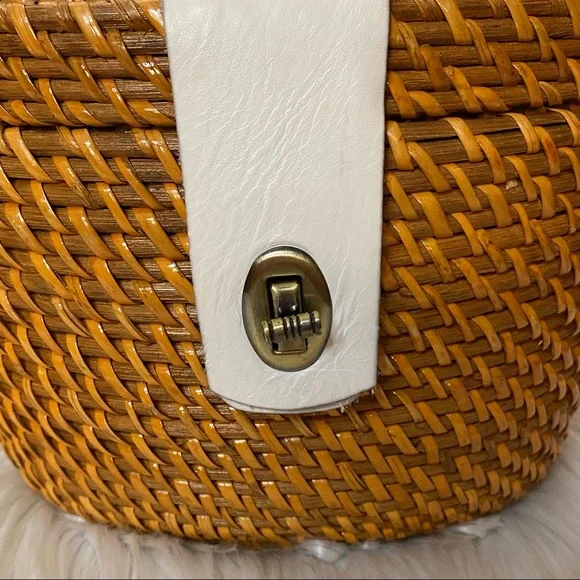 Patricia Nash Caselle Basket Purse with Tan & Crackled Rose Scarf - Picture 13 of 15